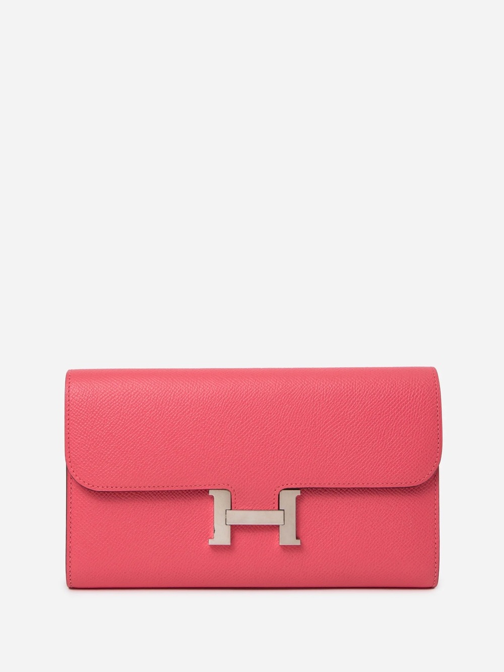 Hermès 2017 Rose Epsom Constance Long compact Wallet